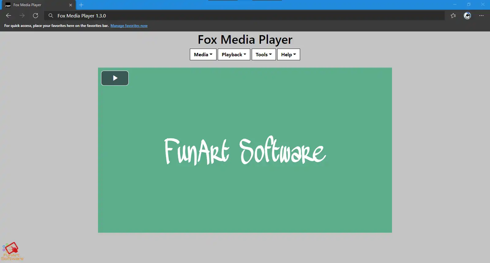 הורד כלי אינטרנט או אפליקציית אינטרנט Fox Media Player