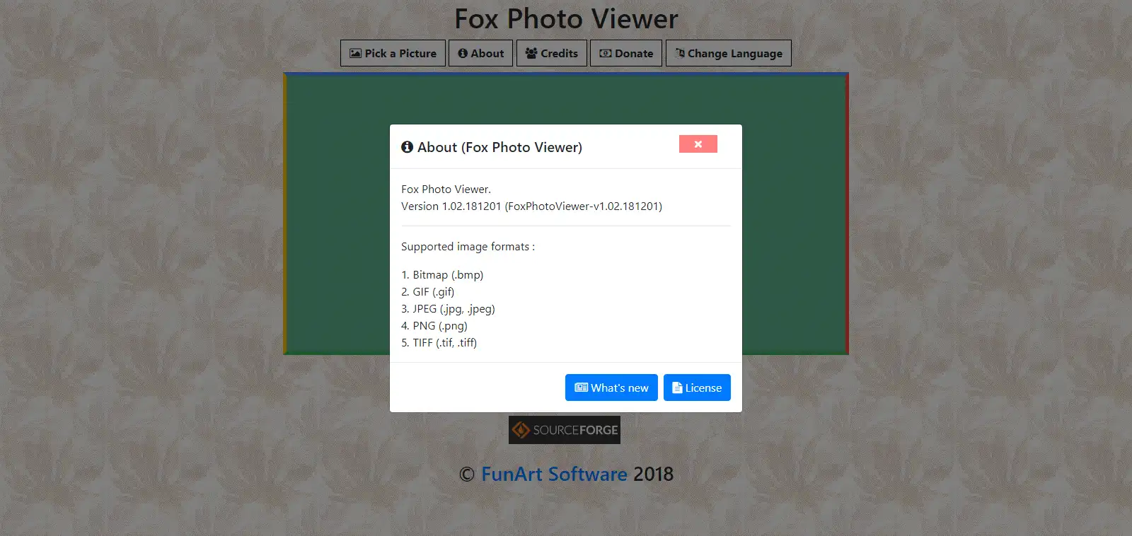 웹 도구 또는 웹 앱 Fox Photo Viewer 다운로드