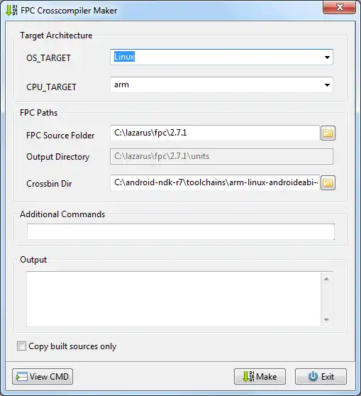 Download web tool or web app FPC CrossCompiler Maker