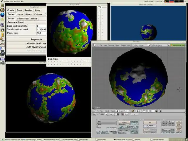 Mag-download ng web tool o web app na Fracplanet para tumakbo sa Linux online