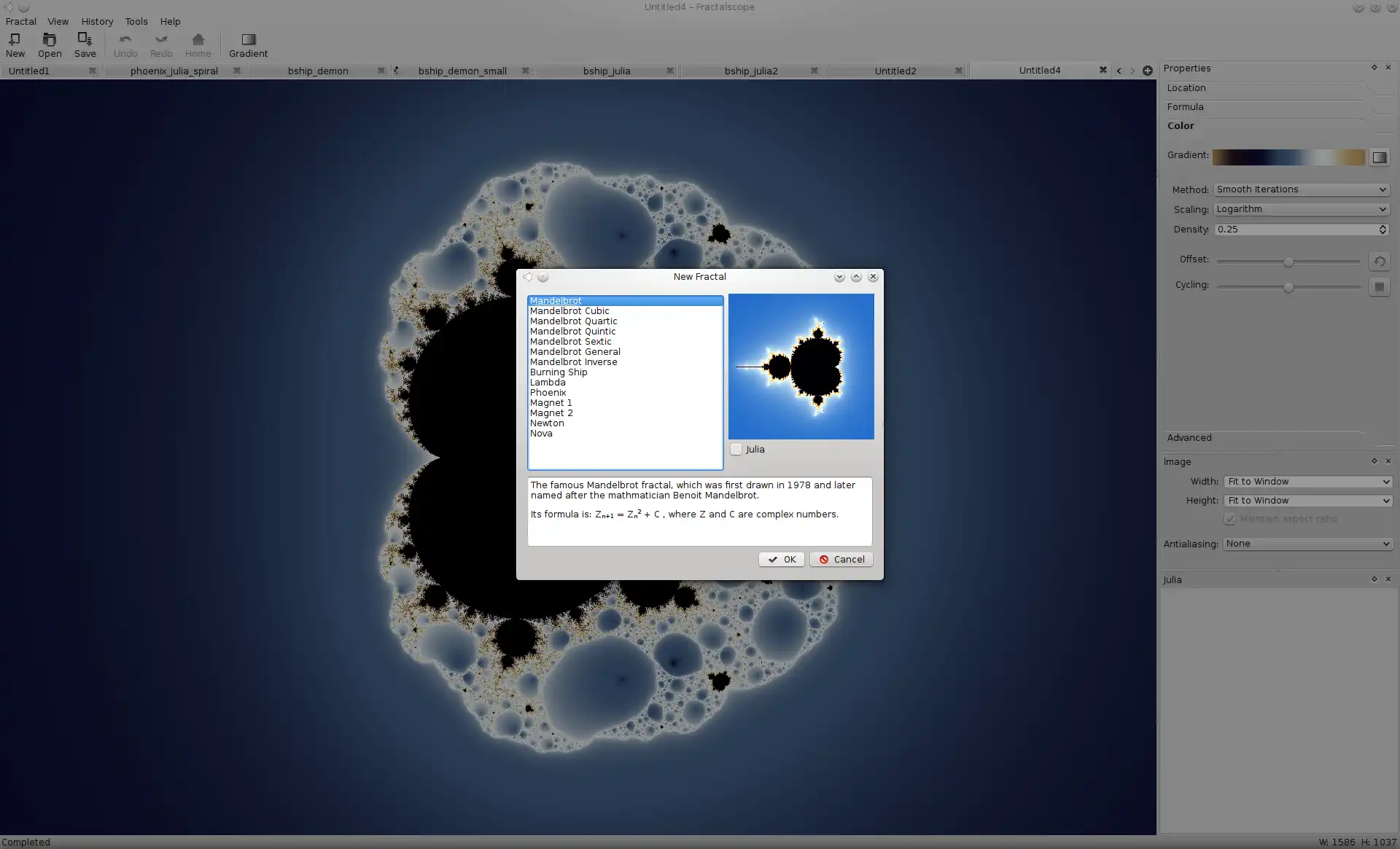 Download web tool or web app Fractalscope
