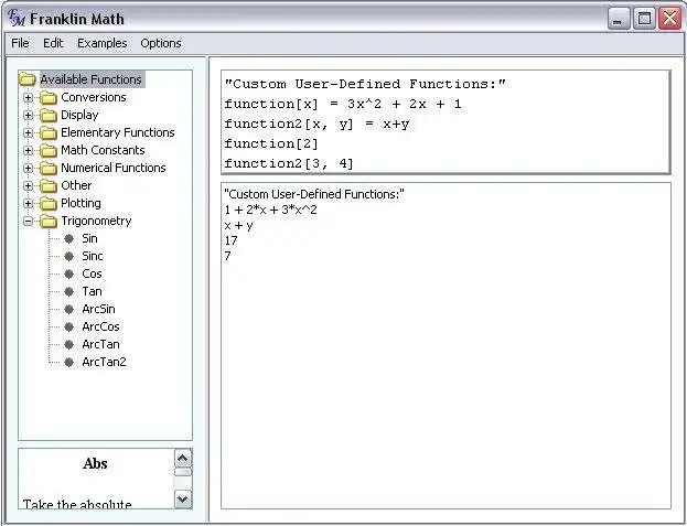 Download web tool or web app Franklin Math