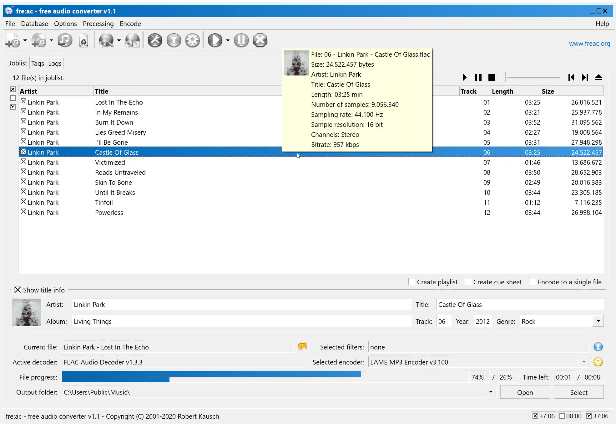 Download webtool of web-app fre:ac - gratis audio-omzetter