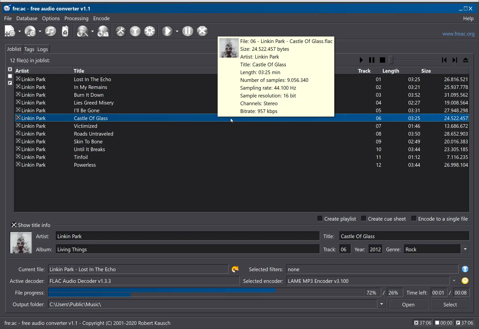 Download webtool of web-app fre:ac - gratis audio-omzetter