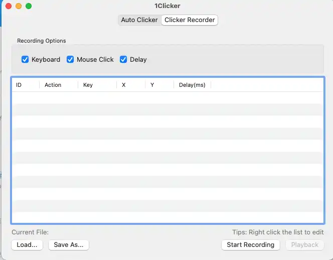 Download web tool or web app Free Auto Clicker for Mac