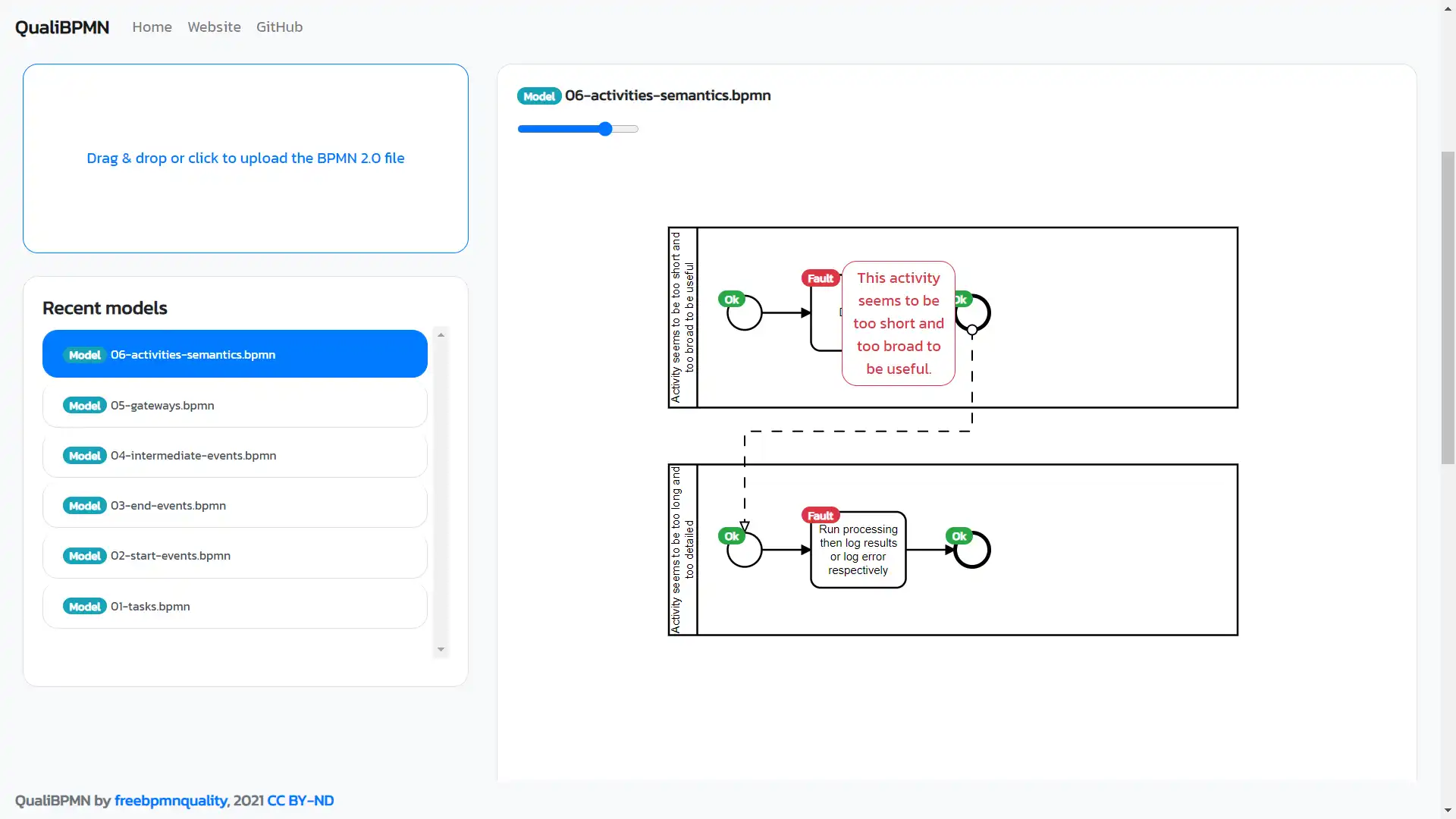 Загрузите веб-инструмент или веб-приложение бесплатноbpmnquality - QualiBPMN