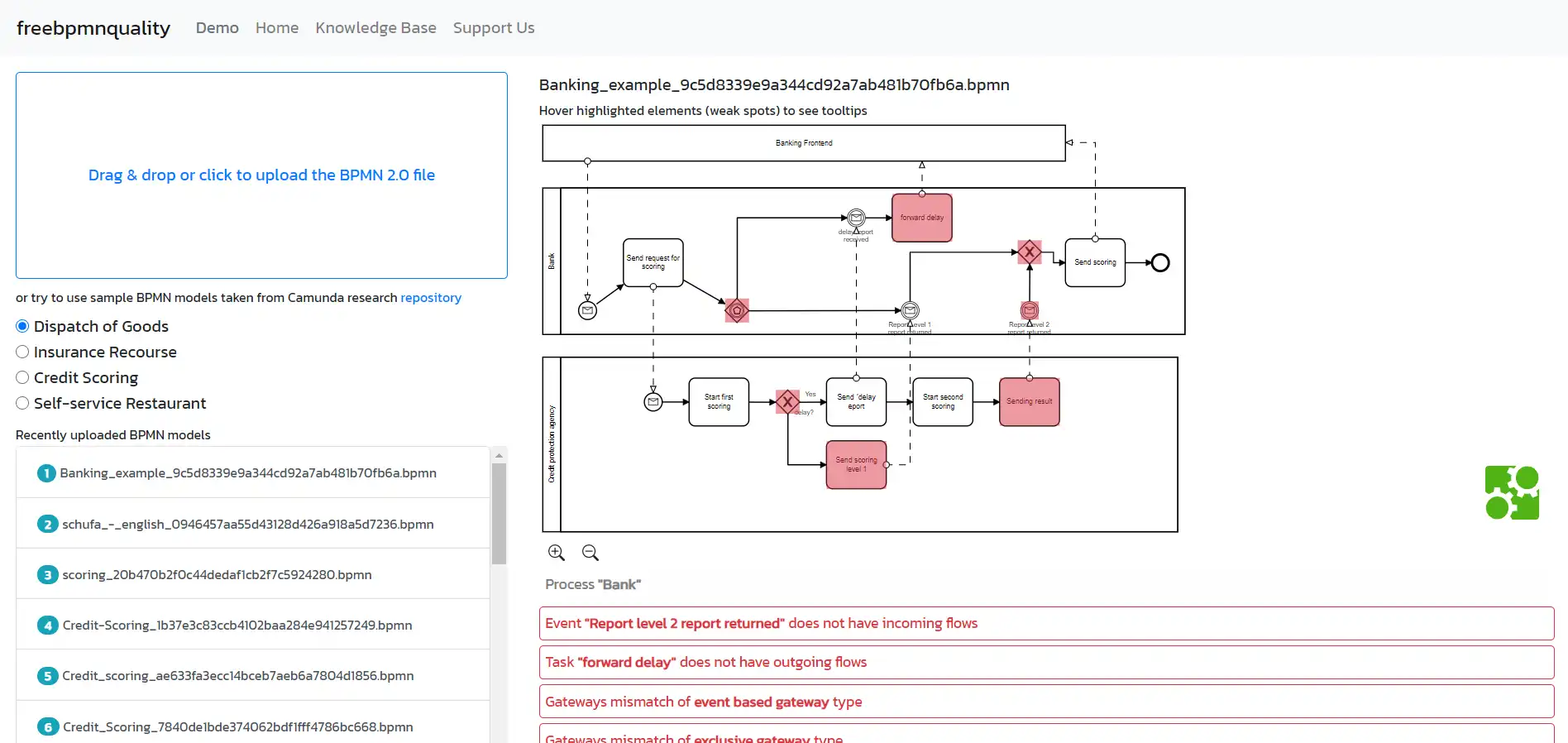 Laden Sie das Web-Tool oder die Web-App freebpmnquality herunter