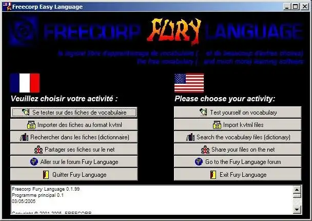 Web ツールまたは Web アプリをダウンロード Freecorp Fury Language