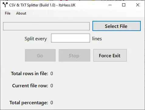 Download web tool or web app FREE CSV  Text (TXT) File Splitter