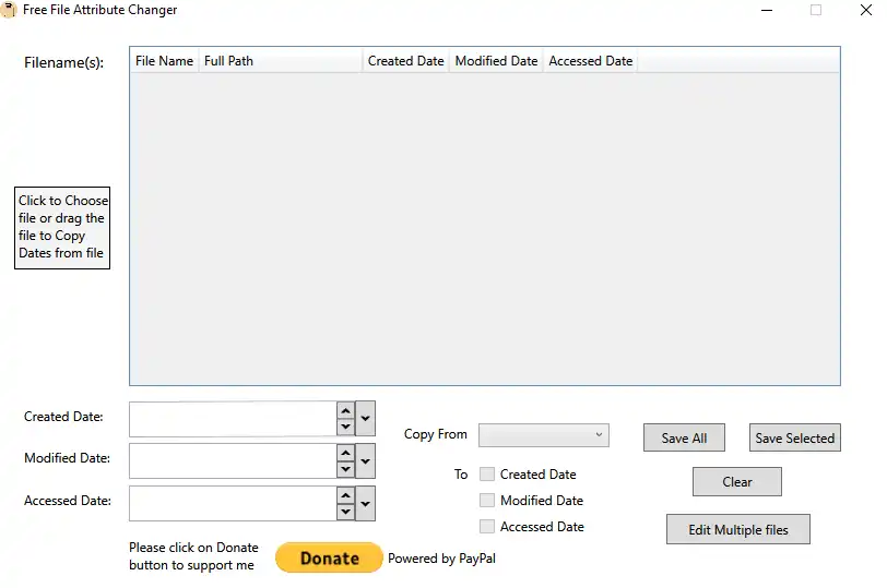 Download web tool or web app Free File Attribute Changer