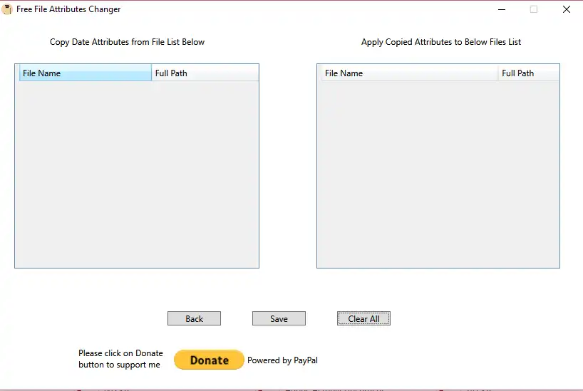 Download web tool or web app Free File Attribute Changer