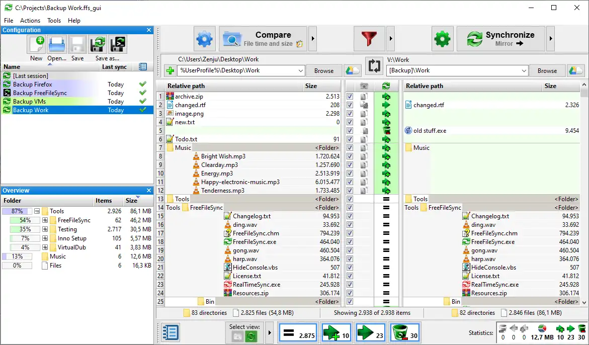 Download web tool or web app FreeFileSync