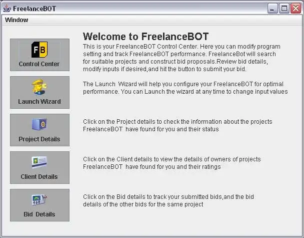Download web tool or web app FreelanceBOT