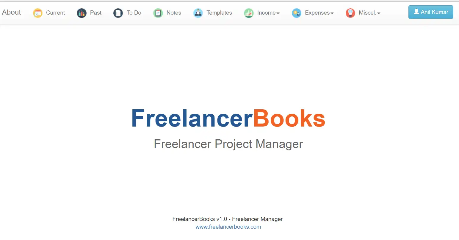 WebツールまたはWebアプリFreelancerBooksをダウンロード-プロジェクト管理