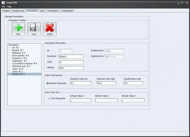 Download web tool or web app FreeLIMS to run in Windows online over Linux online