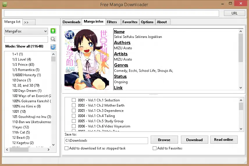 Télécharger l'outil Web ou l'application Web Free Manga Downloader