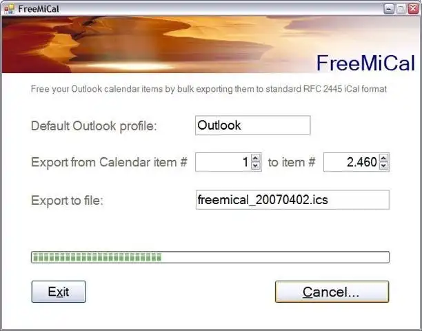 Download web tool or web app FreeMiCal