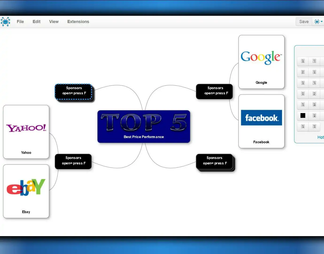 Scarica lo strumento web o l'app web Mappa mentale online gratuita - MindMup