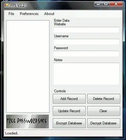 Download web tool or web app Free Password Safe