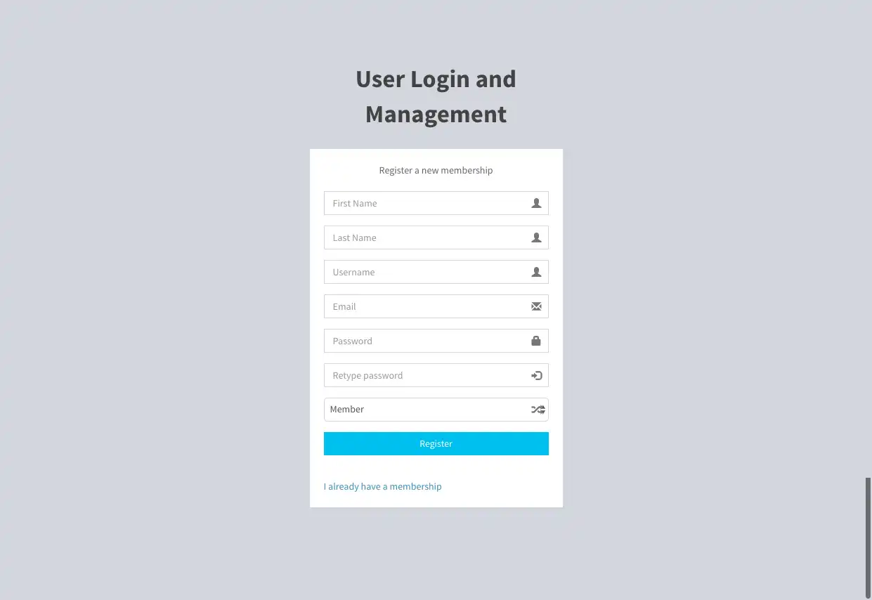 Mag-download ng web tool o web app na Libreng PHP/CI User Login and Management