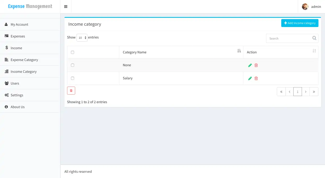 Télécharger l'outil Web ou l'application Web PHP/Codeigniter Expense Manager gratuit