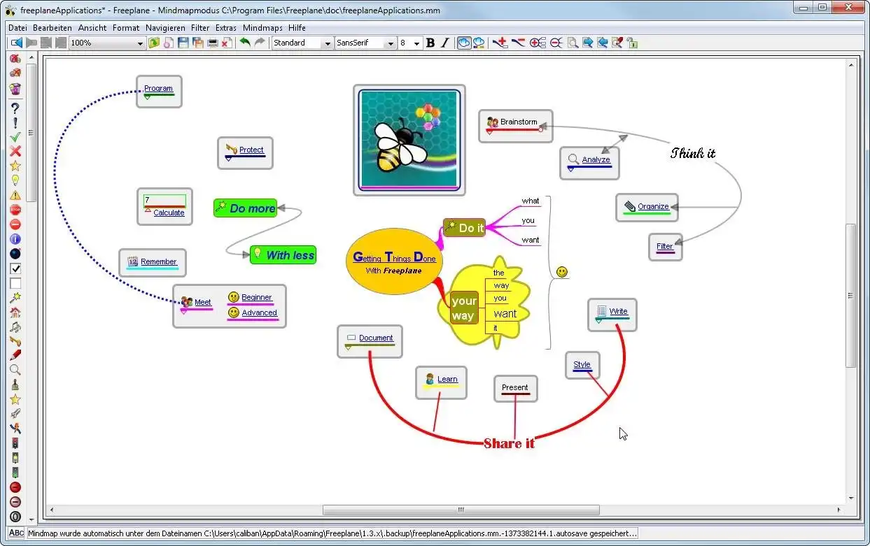 Scarica lo strumento web o l'app web Freeplane