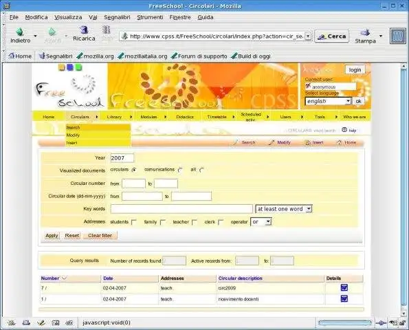 Download web tool or web app freeschool - open source for schools