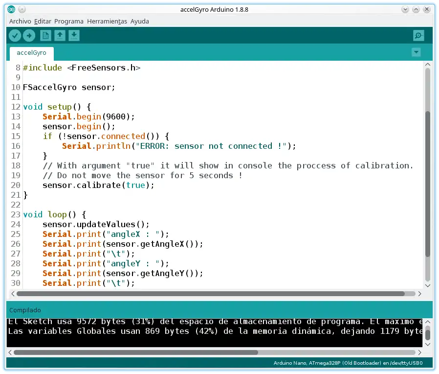 Baixe a ferramenta da web ou o aplicativo da web freesensors-arduino