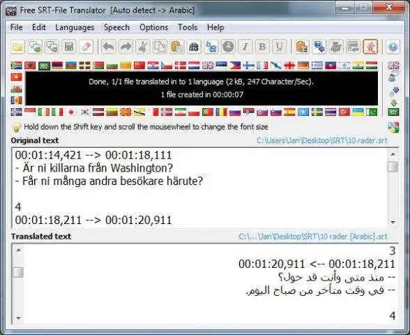 Descargue la herramienta web o la aplicación web Free SRT-File Translator