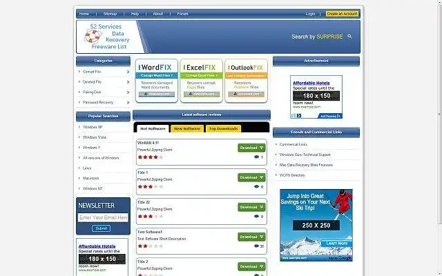 قم بتنزيل أداة الويب أو تطبيق الويب Freeware Directory Script