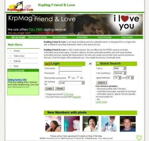 Download web tool or web app Friend  Love
