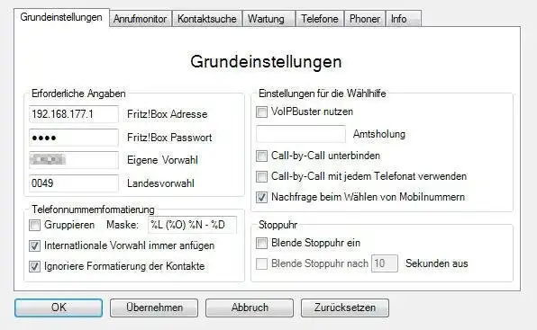 Download web tool or web app Fritz!Box Telefon-dingsbums