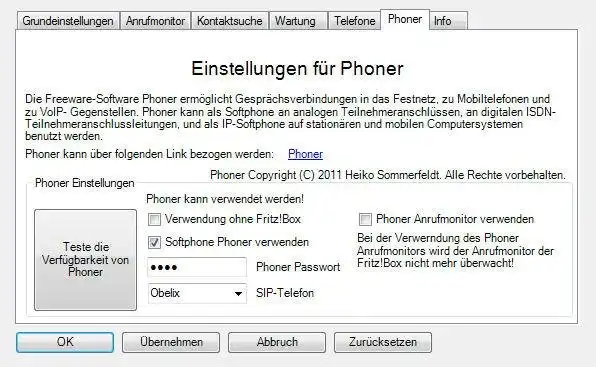 Mag-download ng web tool o web app Fritz!Box Telefon-dingsbums