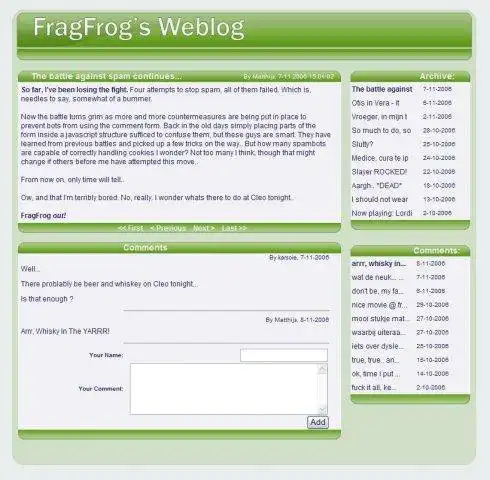 Download web tool or web app FrogBlog