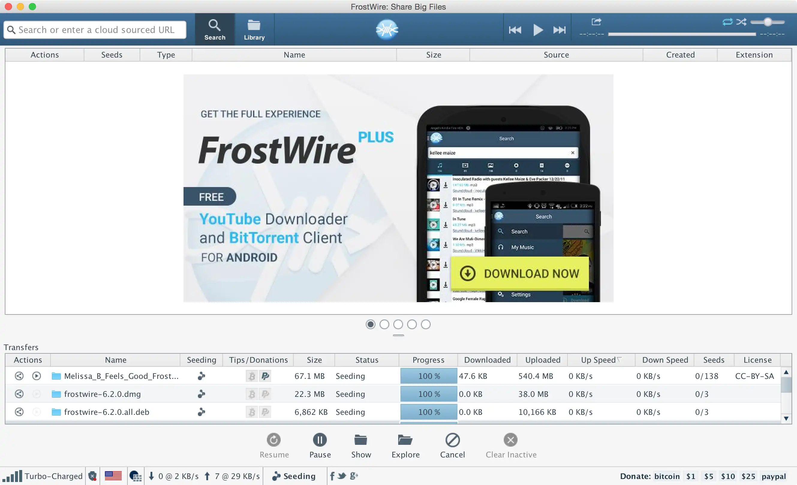 Descărcați instrumentul web sau aplicația web FrostWire