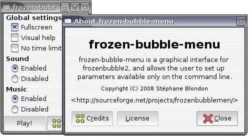 Download web tool or web app frozen-bubble-menu to run in Linux online