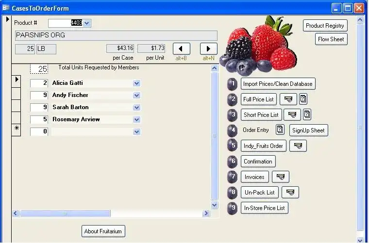 Unduh alat web atau aplikasi web Fruitarium