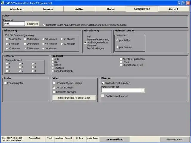Download web tool or web app fryPOS