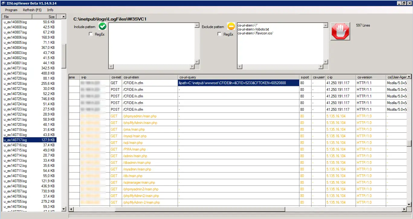 Descargue la herramienta web o la aplicación web FS-IISLogViewer