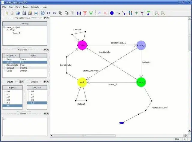 Descărcați instrumentul web sau aplicația web FSMDesigner