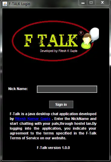Загрузите веб-инструмент или веб-приложение FTALK