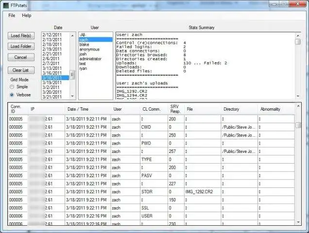 Download web tool or web app FTPstats