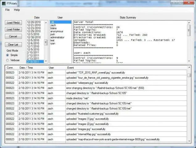 Download web tool or web app FTPstats