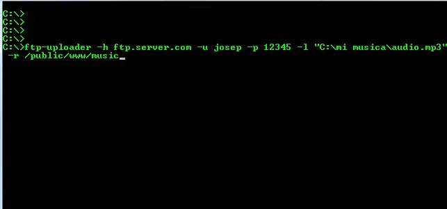 Mag-download ng web tool o web app FTP Uploader Command Line