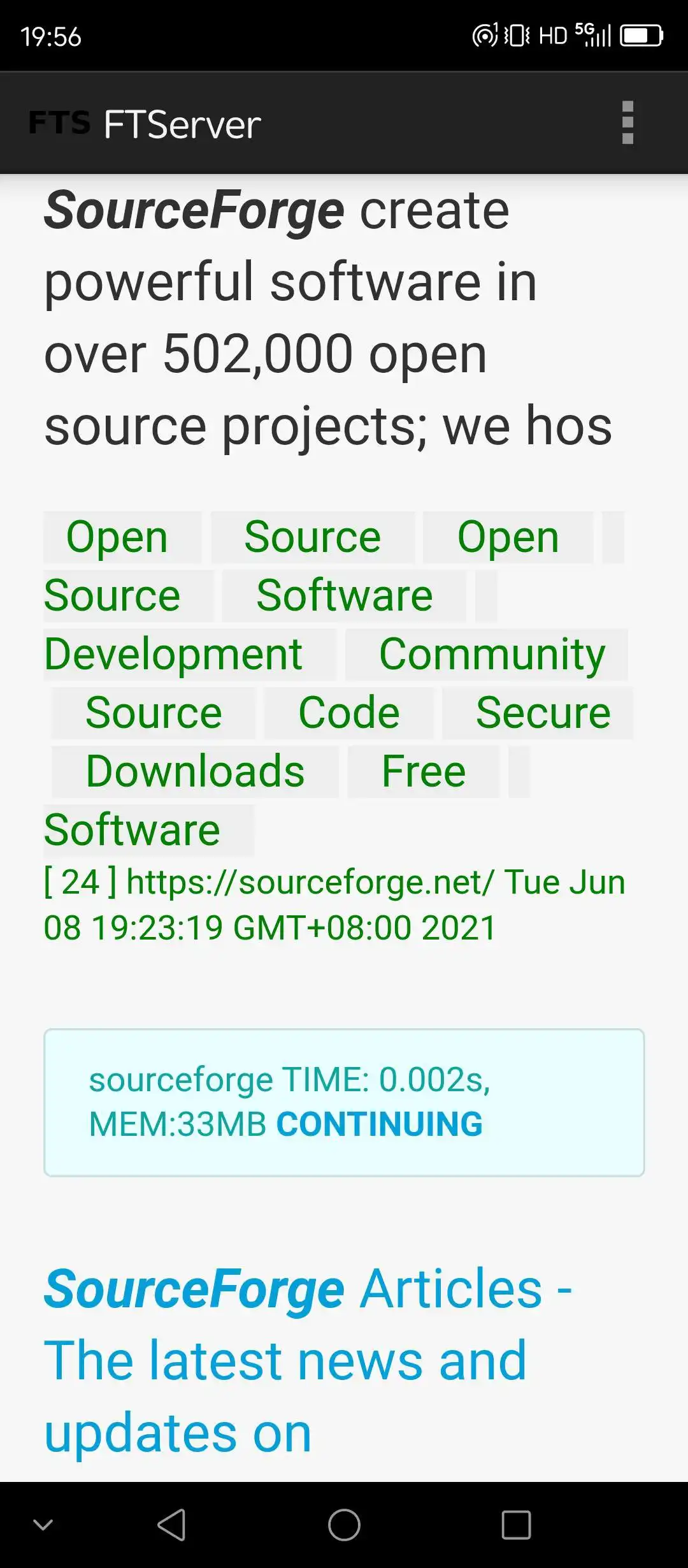 Download web tool or web app ftserver-android