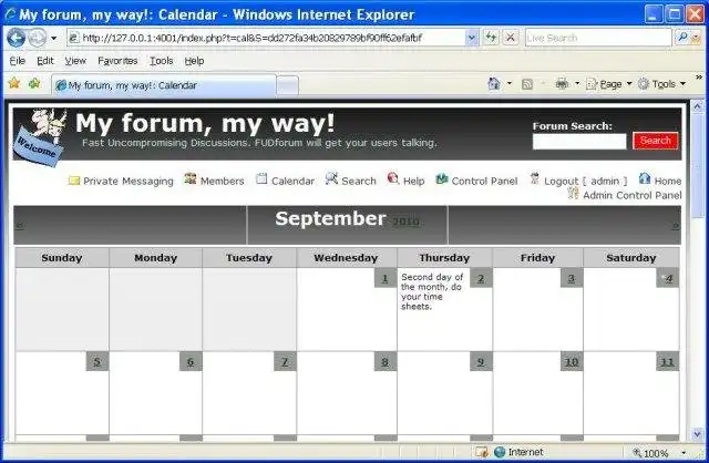 Download web tool or web app FUDforum