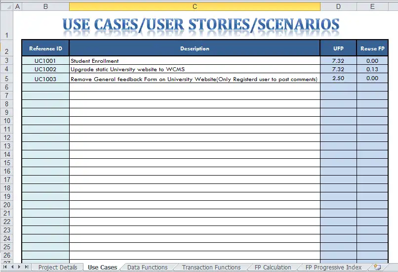 Download web tool or web app Function Point Analysis