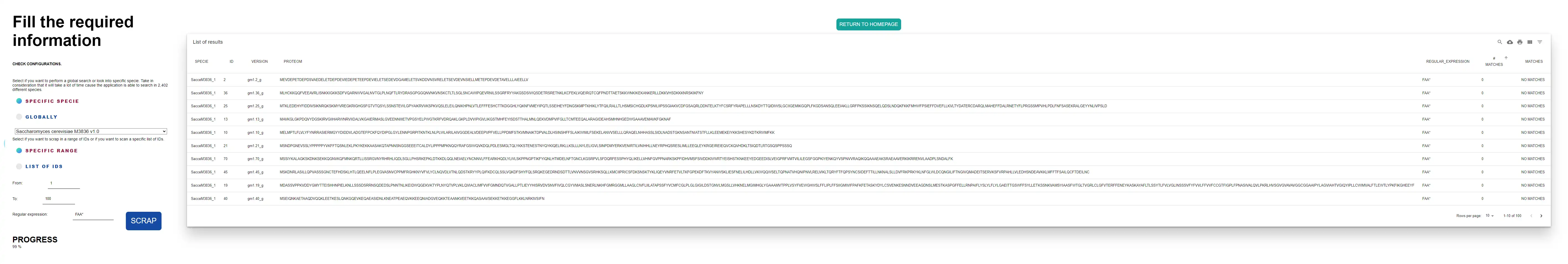 Download web tool or web app FungiRegEx