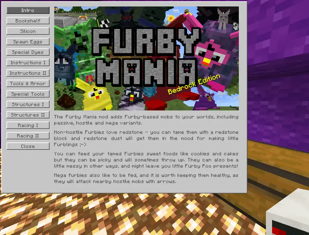 Baixe ferramenta ou aplicativo da web Furby Mania Bedrock