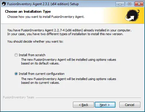 Download web tool or web app FusionInventory Agent Windows Installer